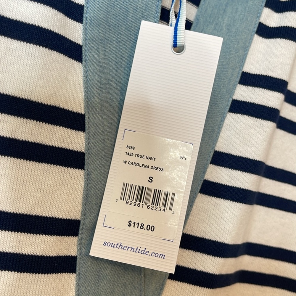 Southern Tide Carolina Stripe Shirt Dress Size Small - Picture 10 of 14